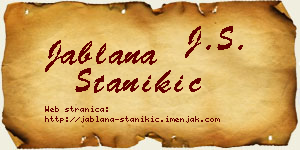 Jablana Stanikić vizit kartica